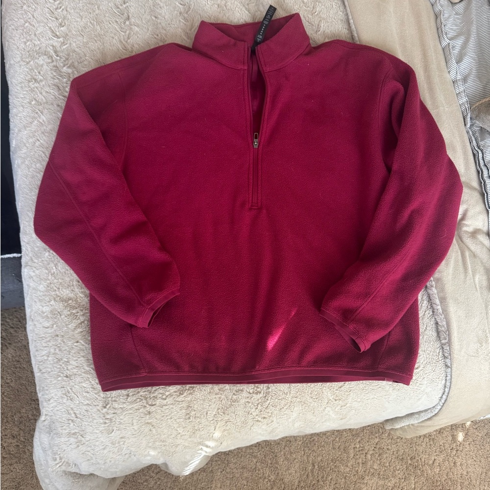 Lululemon Red Lightweight Shirt Jacket with High Collar